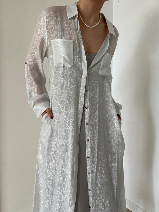 CG｜Long Shirt Dress [真丝长款衬衫裙] 商品图0