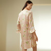 山茶漫漫】100%桑蚕丝V领女真丝印花蕾丝拼接睡裙家居服金三塔新品    YSFDC306 商品缩略图3