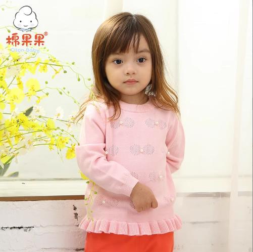 棉果果春秋款女童纯棉线套头毛衫M122160218064 商品图4