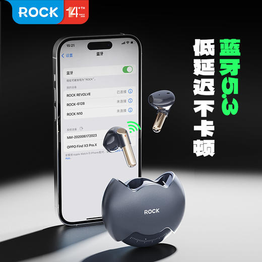 ROCK 旋转TWS蓝牙耳机 商品图1