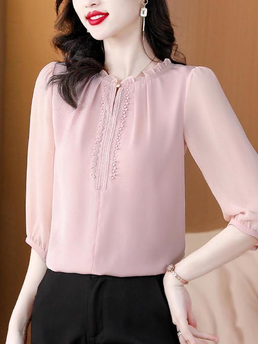 MZ 8328法式雪纺衫小衫妈妈装减龄百搭上衣 商品图2