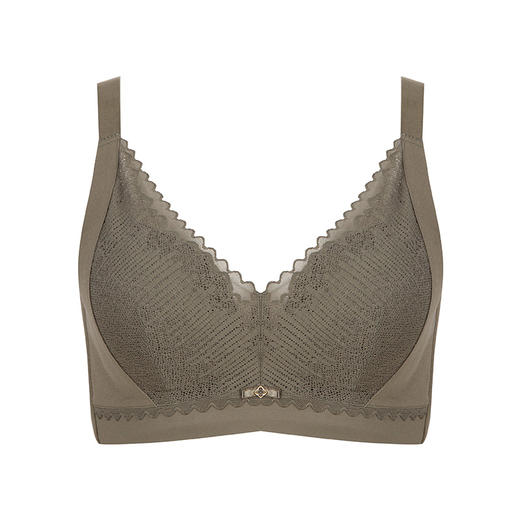 都市丽人完美包容C杯适穿大胸显小舒适型大罩杯反重力杯蕾丝内衣薄款3/4杯常规文胸软钢圈四排扣新年本命年红品YB32S1 商品图6