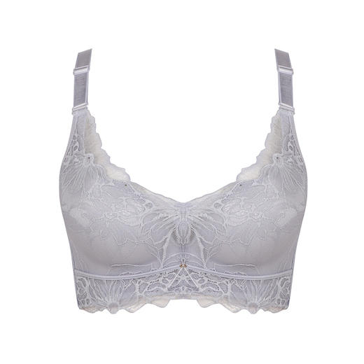 都市丽人舒软挺塑AB杯适穿蕾丝调整型文胸中厚款3/4杯塑身文胸无钢圈内衣四排扣新年本命年红品LJ34H8 商品图6