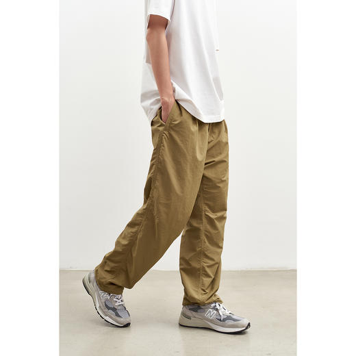 吃茶去chichaqu 宽松户外山系休闲抽绳直筒长裤 商品图3