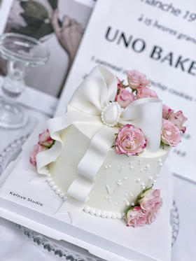 情人粉色玫瑰女神蝴蝶结玫瑰ins风