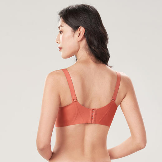 都市丽人聚拢升杯BC杯适穿舒适更聚拢焦点杯蕾丝内衣两种厚度3/4杯常规文胸树脂胶圈四排扣新年本命年红品YB32A3 商品图7