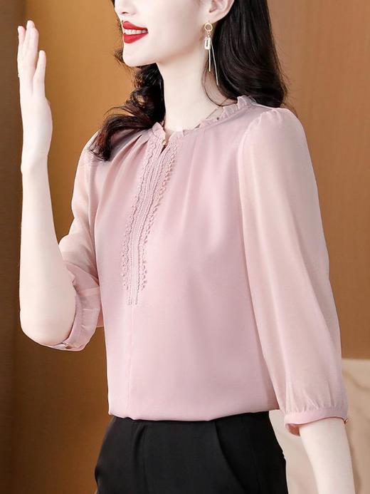 MZ 8328法式雪纺衫小衫妈妈装减龄百搭上衣 商品图3