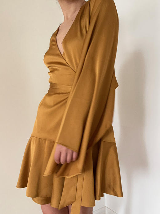 KEEPSAKE | Romance Wrap Dress [裹身裙 短款 金] 商品图2