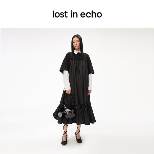 [断码]lost in echo设计师款方头交叉绑带芭蕾舞法式百搭时尚增高高跟鞋 商品图0