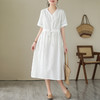 GYH 521提花民族风棉麻收腰宽松显瘦中长连衣裙 商品缩略图3