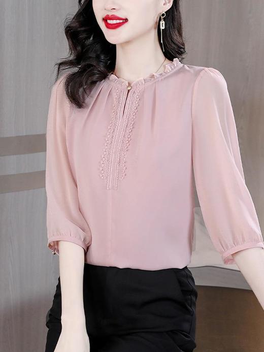 MZ 8328法式雪纺衫小衫妈妈装减龄百搭上衣 商品图1