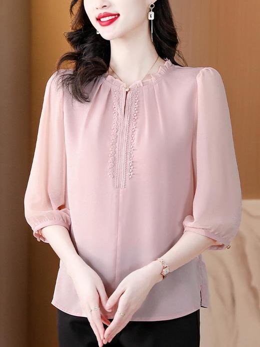 MZ 8328法式雪纺衫小衫妈妈装减龄百搭上衣 商品图0