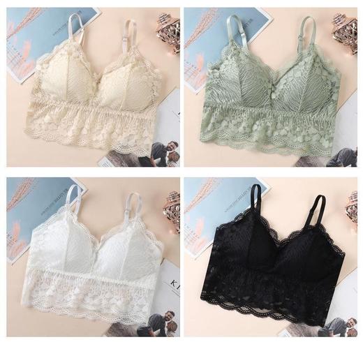 黛唯梵【国风黄绣轻内衣】法式美背文胸女 无钢圈吊带抹胸 商品图4