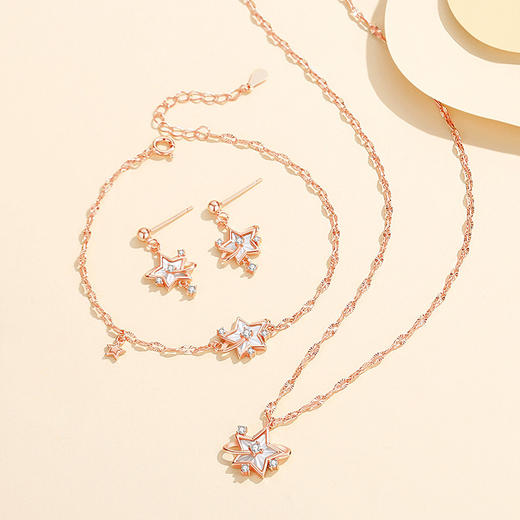 【星星轨迹】纯银S925银贝母项链【JHY-N000508M】 商品图3