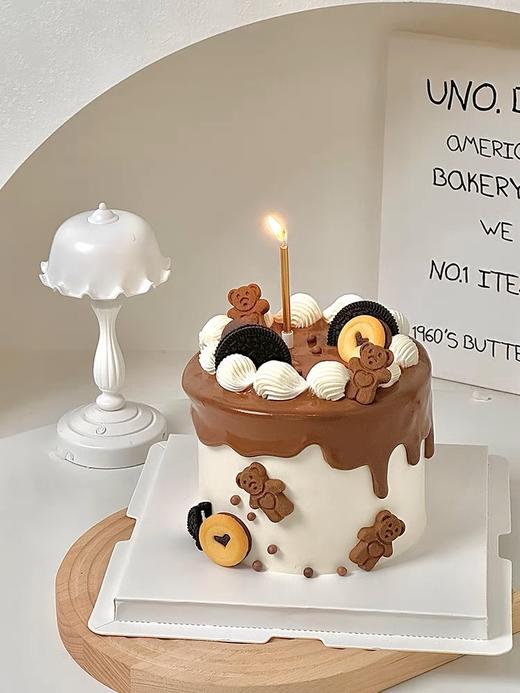 巧克力淋面小熊饼干蛋糕 商品图2