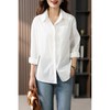 YX【现货7天】FSW小个子衬衫女法式温柔衬衣慵懒风休闲长袖上衣 商品缩略图0