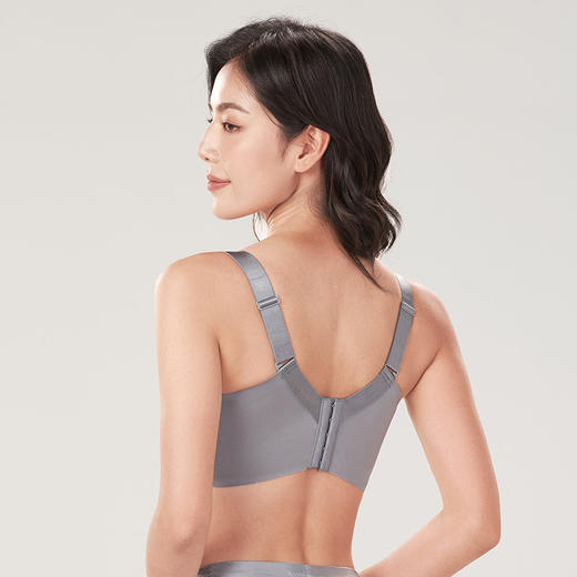 都市丽人美体纤塑AB杯适穿蕾丝调整型文胸两种厚度3/4杯塑身文胸无钢圈内衣五排扣LJ34M8 商品图3