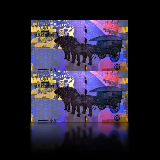 【西安印钞】秦始皇兵马俑 跪射佣纪念券 双连体 商品图5