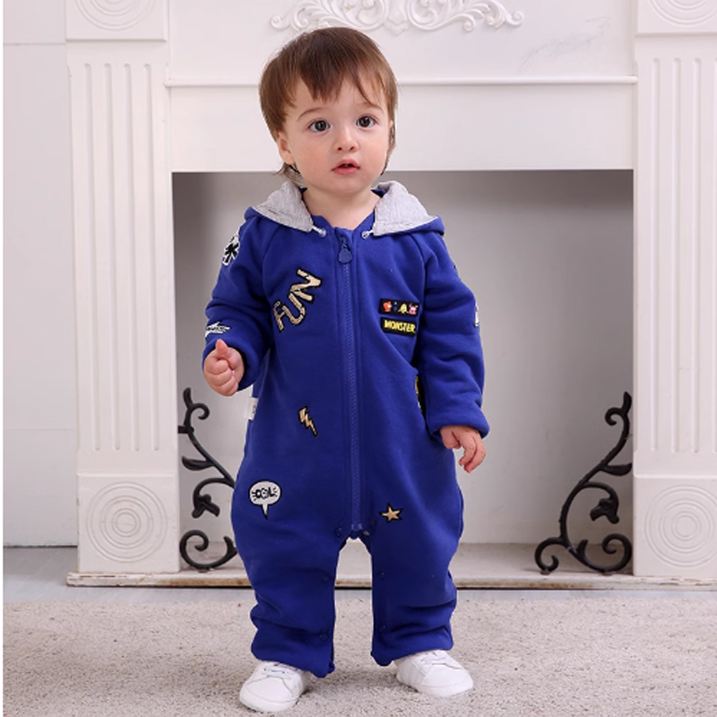 棉果果春秋男童毛圈内里汗布对开连体衣连身衣哈衣M312722218490