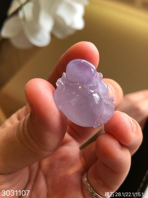 玻璃粉紫三角蟾裸石【3031107】具体价格微信咨询 商品图3