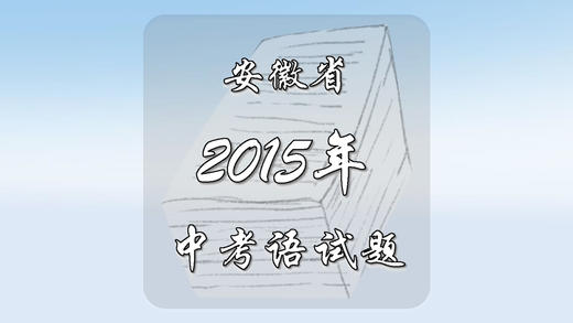 2015年安徽省中考语文试题 商品图0