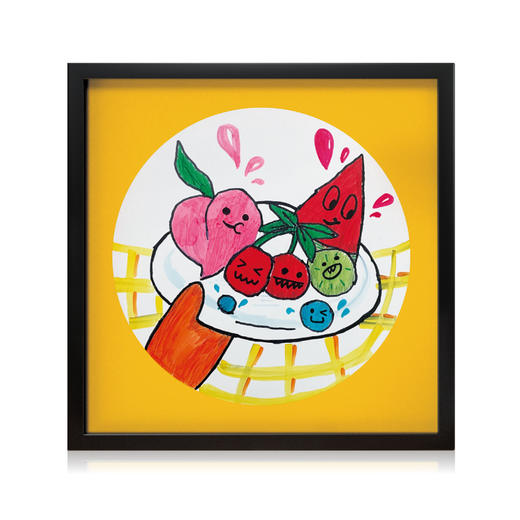 袋鼠团团慈善创卖-印制版画《水果榨汁》 商品图0