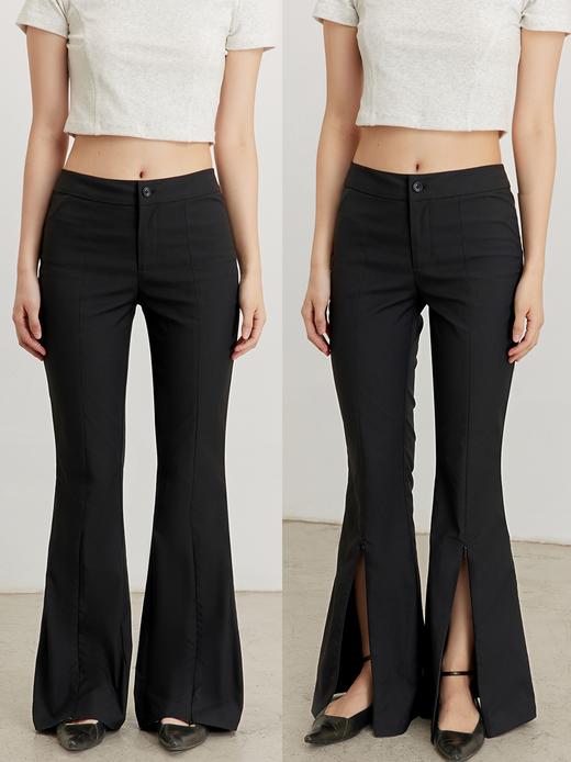 CryingCenter 长腿修身拉链修饰腿型低腰辣妹尼龙透气速干喇叭裤 商品图0