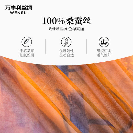 万事利105厘米新丝绸真丝大方巾 商品图3