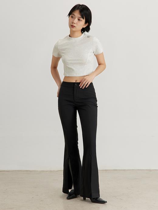 CryingCenter 长腿修身拉链修饰腿型低腰辣妹尼龙透气速干喇叭裤 商品图1