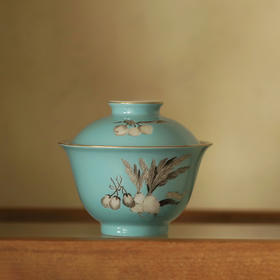 景德镇云木在 摘我园中蔬茶碗 二才盖碗单个功夫陶瓷泡茶碗