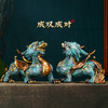 全铜招财貔貅摆件一对客厅玄关装饰办公室摆件开业礼品摆件工艺品 招财纯铜对貔貅 30*12*19(单只尺寸） 商品缩略图4