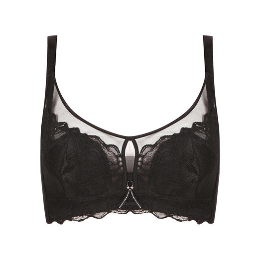 都市丽人舒软挺塑BC杯适穿蕾丝调整型文胸薄款3/4杯塑身文胸无钢圈内衣四排扣新年本命年红品LJ32H8 商品图4