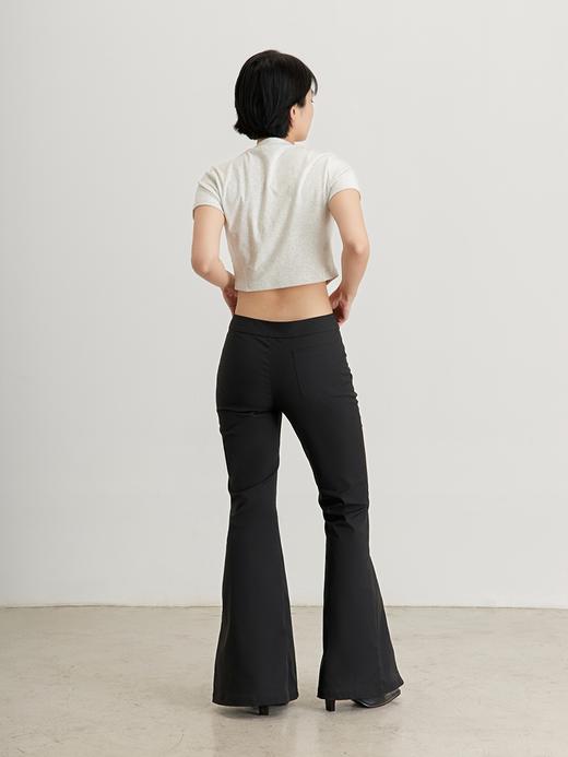 CryingCenter 长腿修身拉链修饰腿型低腰辣妹尼龙透气速干喇叭裤 商品图3