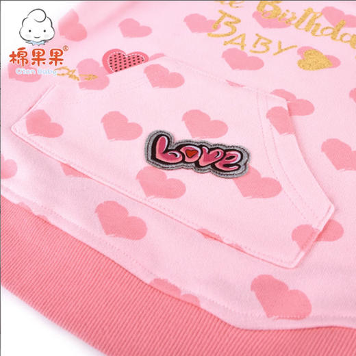 棉果果秋冬季女童抓绒圆领卫衣M422180218625 商品图3