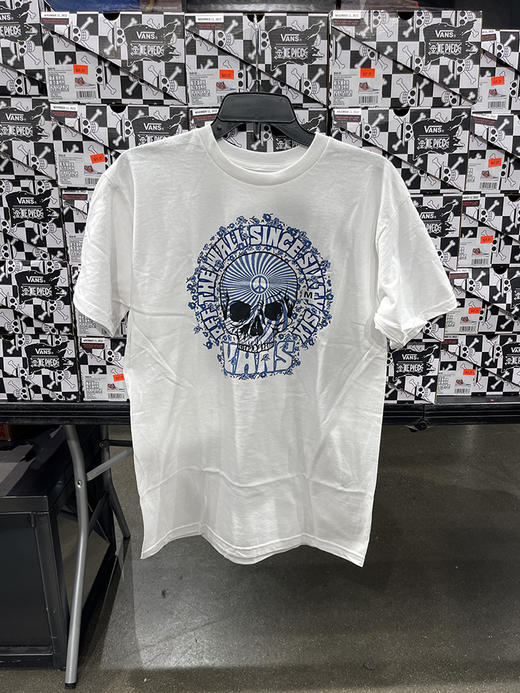 VANS/万斯 男士圆领骷髅头印花休闲透气短袖T恤 商品图2