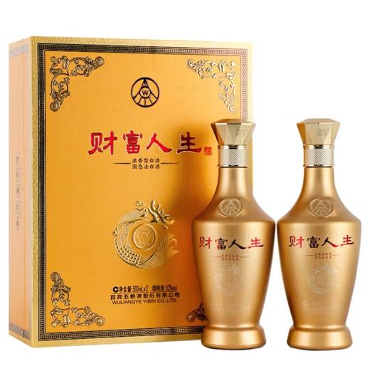 五粮液财富人生金钻 双支礼盒装500ml×2 商品图0