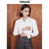 VIMAGE纬漫纪秋季新款百搭小众设计短款衬衣衬衫V2009604 商品缩略图0