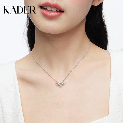卡蒂罗丘比特之心项链女925银时尚轻奢小众设计感锁骨链生日礼物 商品图0