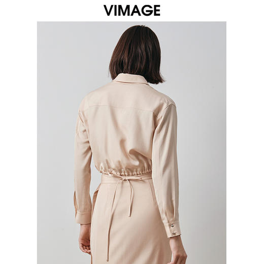 VIMAGE纬漫纪秋季新款时尚小众设计短款衬衫女上衣衬衣V2009606 商品图4