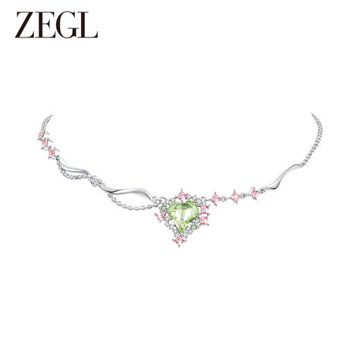 ZEGL设计师春日黎明系列爱心项链女轻奢小众高级设计感双层锁骨链 商品图1