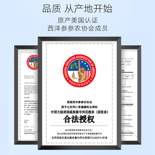 【正宗同仁堂品牌】北京同仁堂  美国西洋参片4# 90g 表皮褶皱 参香浓郁 微苦回甘 SY 商品图4