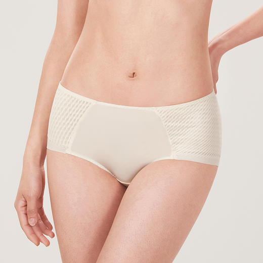 都市丽人舒软挺塑双拉面料中腰平角女士内裤新年本命年红品LP39K2 商品图1