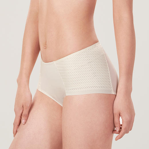 都市丽人舒软挺塑双拉面料中腰平角女士内裤新年本命年红品LP39K2 商品图2