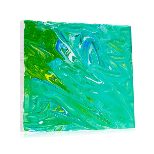 袋鼠团团慈善创卖-流体画《蓝和绿》 商品图0