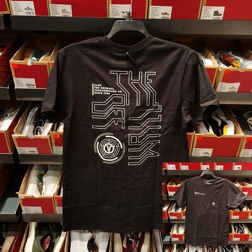 VANS/万斯 男士圆领骷髅头印花休闲透气短袖T恤 商品图3