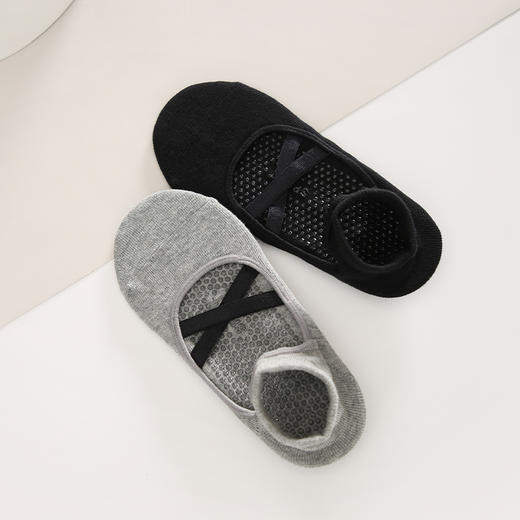 两双一组　颜值在线 普拉提瑜伽袜 柔软防滑|透气吸汗棉质 芭蕾风设计 经典颜色任你挑选 商品图2