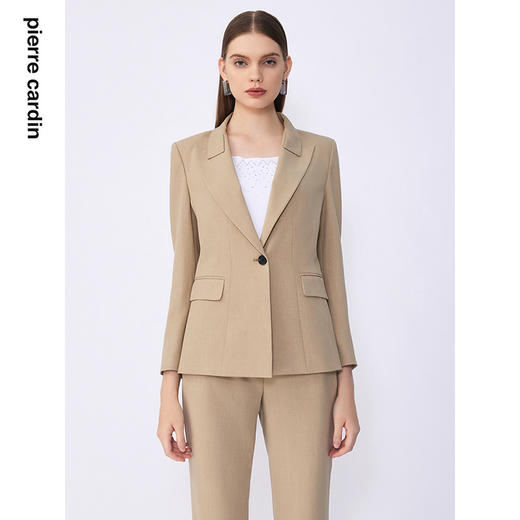 皮尔卡丹女装夏季新款通勤职业干练修身多色西服C32UL026
 商品图0