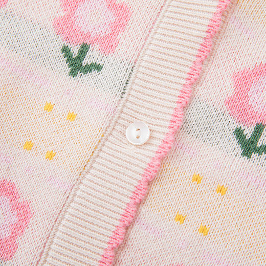 笛莎Deehsha 童装女童外套2023秋季新款时尚针织外套 商品图3