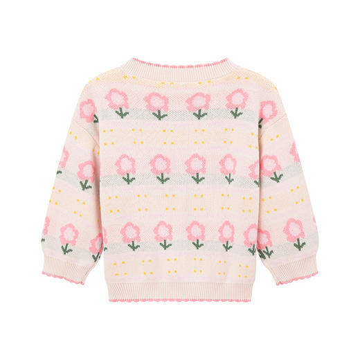 笛莎Deehsha 童装女童外套2023秋季新款时尚针织外套 商品图5