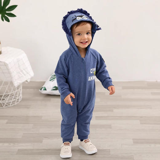 棉果果春秋款男童 对开连体衣连身衣哈衣M112722219067 商品图3